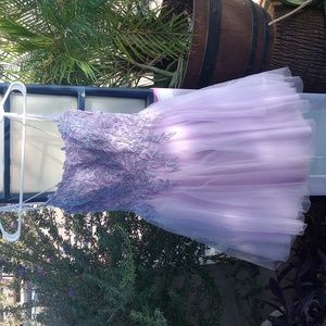 Purple flower girl dress